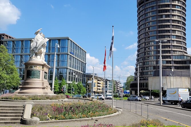 City tour Basel (walking tour) - The BIS Tower puts modern Basel first