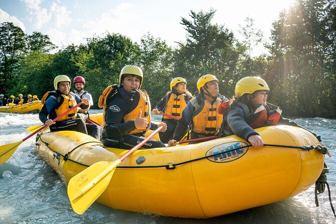 Family Rafting - Rapids first, then a calmer run toward Lake Brienz