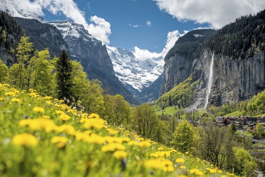 From Interlaken: Guided Tour to Jungfraujoch - Top of Europe - The Plateau and the Swiss flag photo