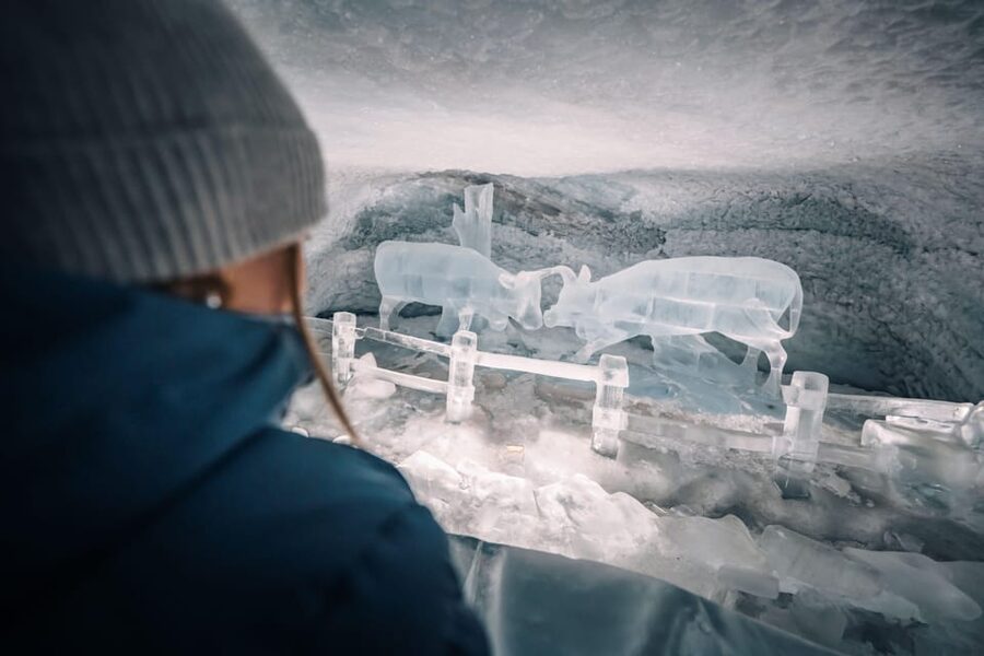 From Zermatt: Testa Grigia Cable Car Ticket - The glacier palace inside eternal ice