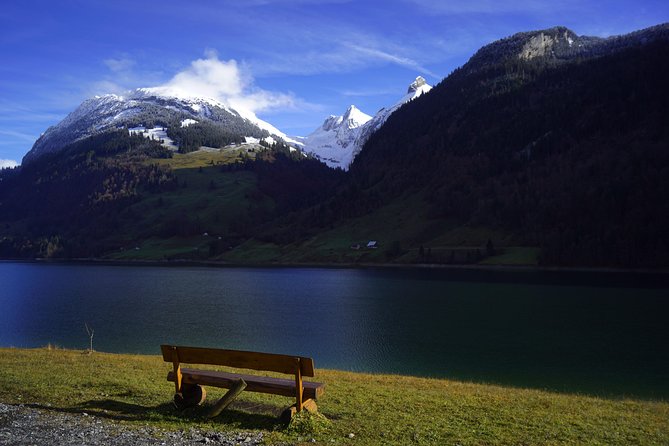 From Zurich: Breathtaking waterfall and lakes private tour - The mountain lake above Glarus