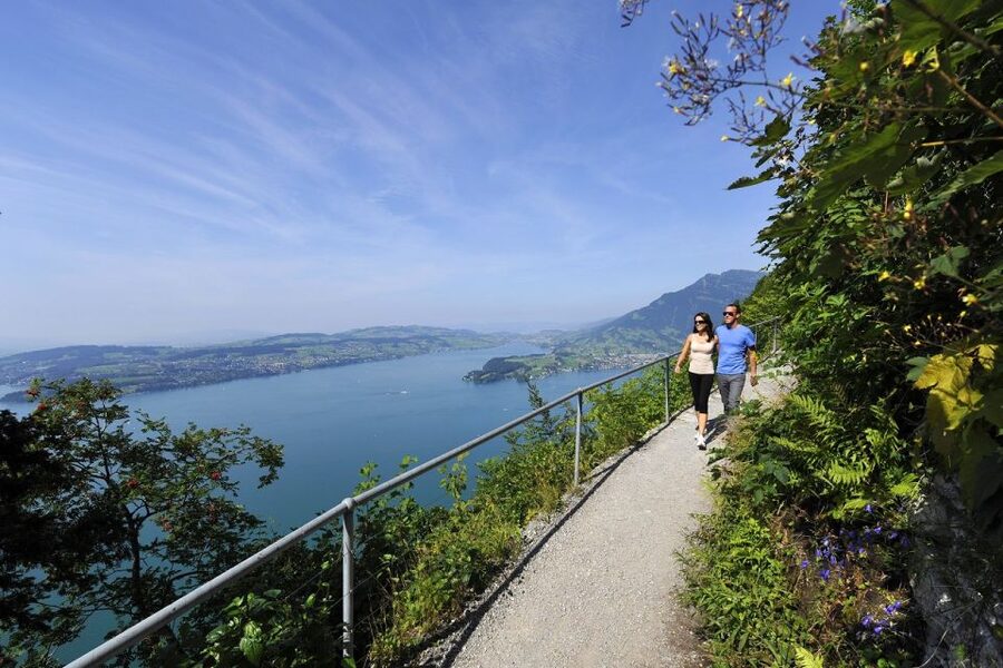 From Zurich: Funicular to Mt. Bürgenstock & Lake Lucerne - The optional walk toward the Hammetschwand Lift