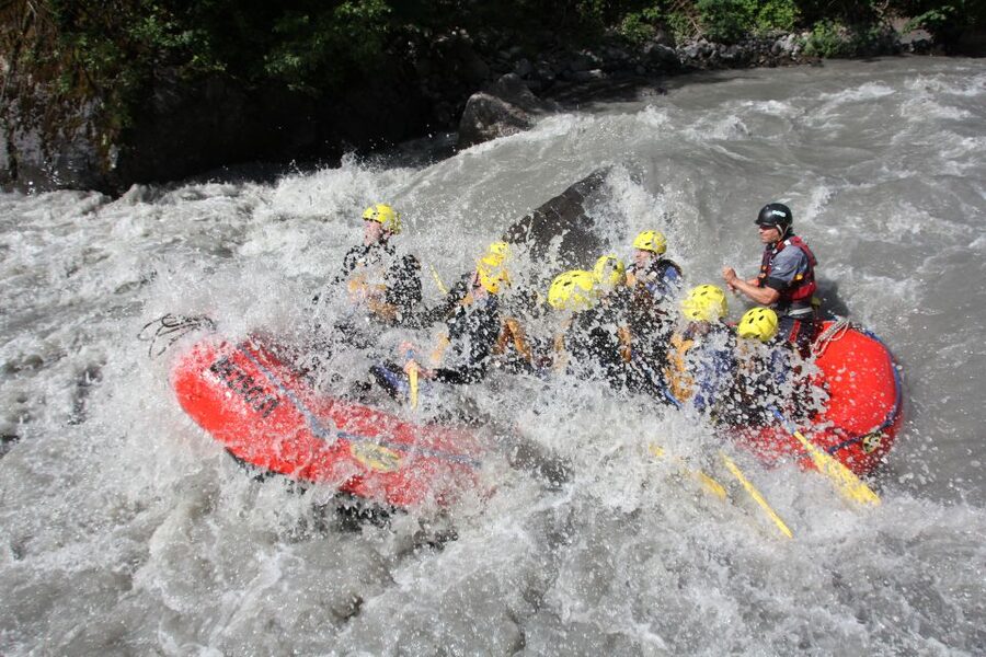 From Zurich Rafting Adventure in Interlaken - Class III to IV rapids below the Eiger