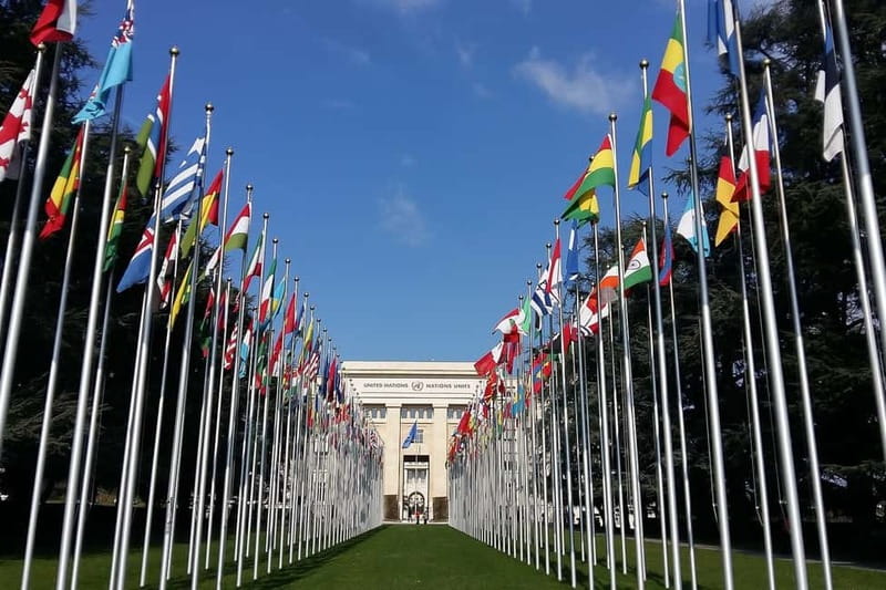 Geneva: International Area & Old Town Guided Bus Tour - The international district by bus