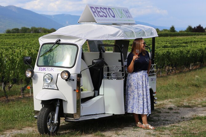 Geneva Panoramic & Tasting Vineyards Tour in an Tuk Tuk - Bourdigny’s quiet village streets