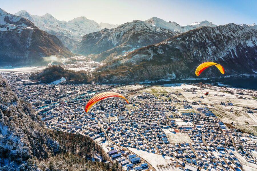 Interlaken: Tandem Paragliding Flight - The takeoff is quick, then the world gets quiet