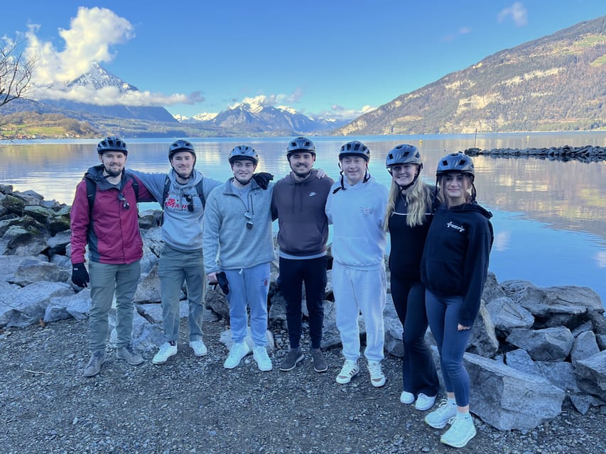 Interlaken Valley E-Bike Tour: Rivers, Lakes & Forests - Lake Thun brings the first major photo stop