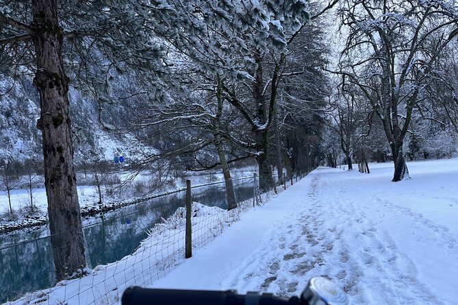 Interlaken Valley Winter E-Bike Tour: Rivers, Lakes & Castles - Lake Thun: a 10-minute photo stop