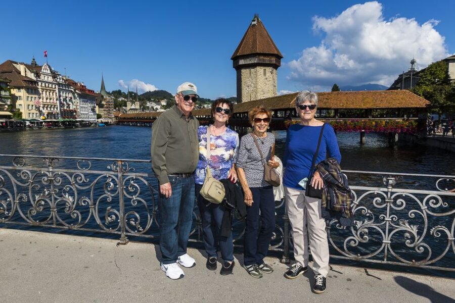 Lucerne: Walking and Boat Tour with Cheese & Wine Tasting - Spreuer Bridge and the old town streets