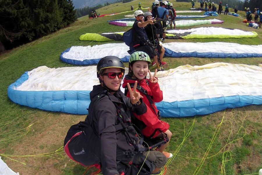 Paragliding Tandem Flight in Interlaken - Meeting at Höhematte and riding to Beatenberg