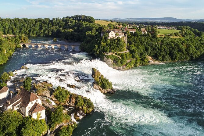Rhine Falls and Stein am Rhein Half-Day Tour from Zurich - Castle Laufen and the first view of the falls