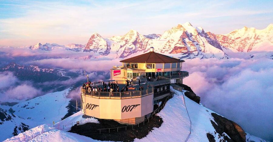 Zurich: Day trip to Schilthorn, Thrill Walk, and Bond World - The cable car climb to 2,970 meters