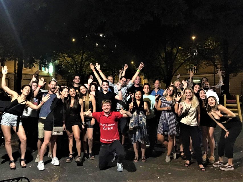 Zurich: Pub Crawl Nightlife Tour with Shots and Snacks - Shots, snacks, and what the $39 covers